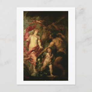 Carte Postale Vénus asking Vulcan for the Armour of Aeneas (oil