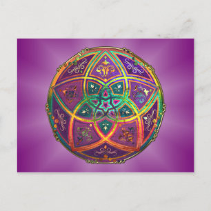 Carte Postale Vénus Fleur d'amour fineART Oriental Antique Or