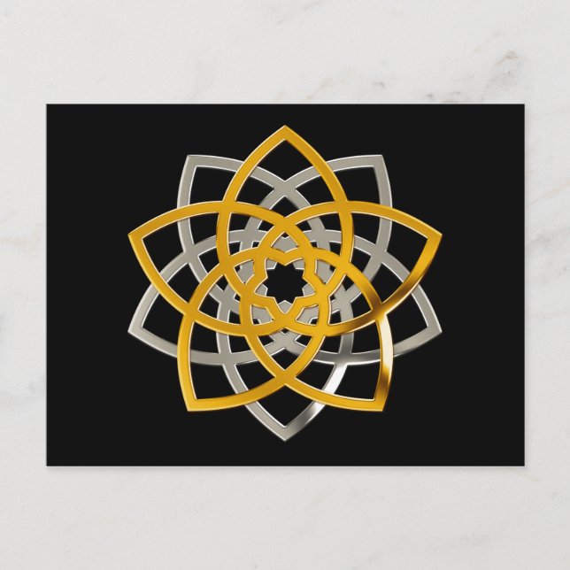 Carte Postale Venusblume Duo Gold Silver | noir (Devant)