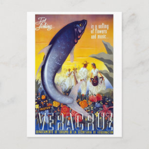 Carte Postale Veracruz, Mexique Vintage