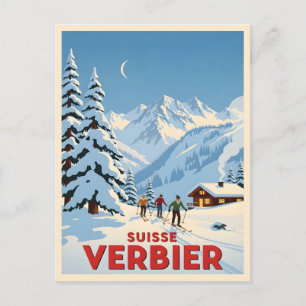 Carte Postale Verbier, Suisse - Station de ski alpine