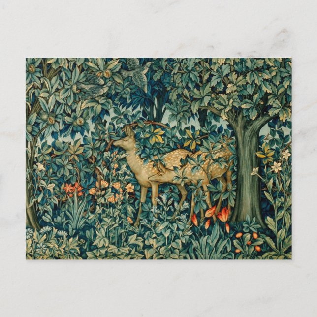 Carte Postale VERDURE, LES ANIMAUX FORESTIERS FONT Noël Floral (Devant)