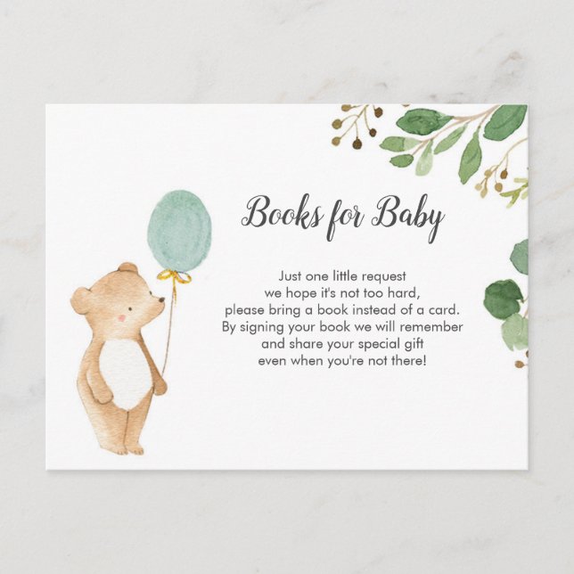 Carte Postale Verdure on peut attendre des livres pour bébé (Devant)