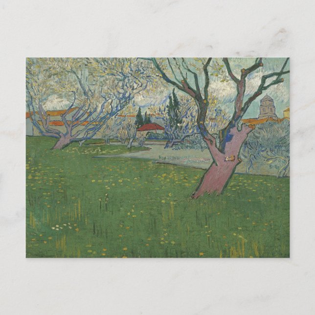 Carte Postale Vergers en fleurs Vue d'Arles par Van Gogh (Devant)
