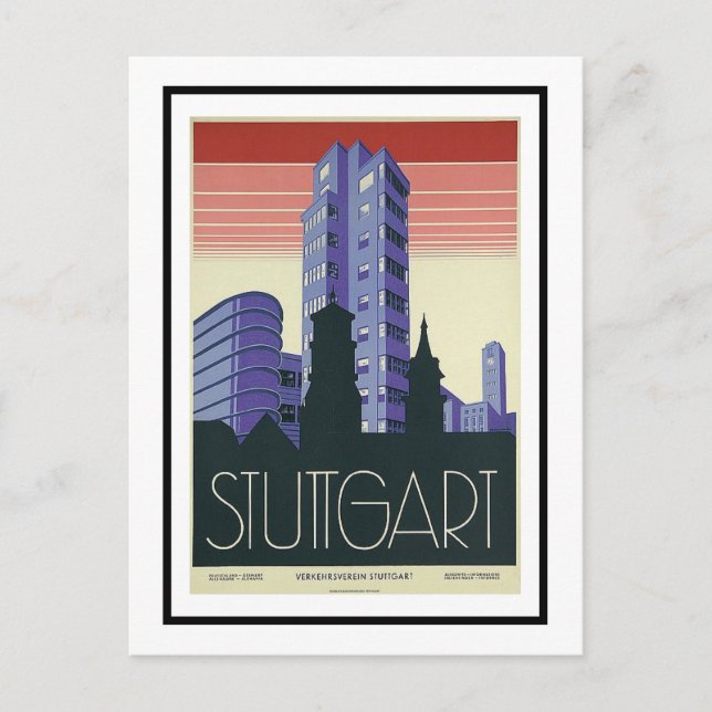 Carte postale - Verkehrsverein Stuttgart (Devant)