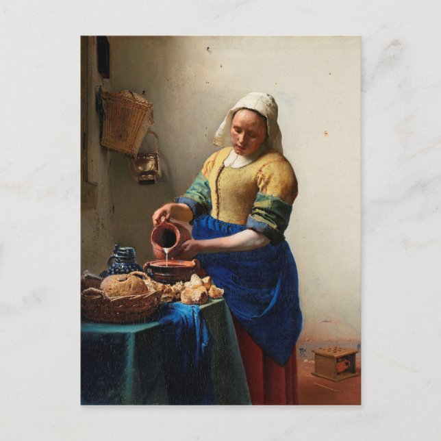 Carte Postale Vermeer - La Milkmaid (Devant)