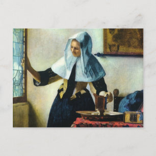 Carte Postale Vermeer's Young Woman with a Water Pitcher vers 16