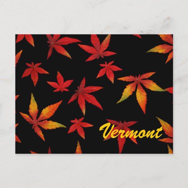 Carte postale Vermont Autumn Leaves (Devant)