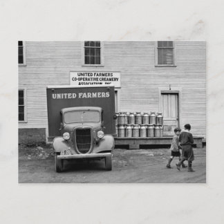 Carte Postale Vermont Dairy Co-op, années 1930