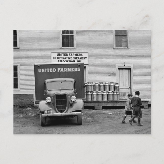 Carte Postale Vermont Dairy Co-op, années 1930 (Devant)