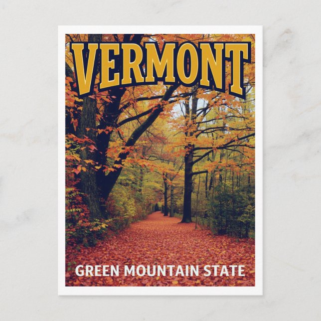 Carte Postale Vermont Green Mountain State (Devant)