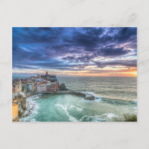 Carte Postale Vernazza au coucher du soleil, Italie