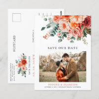 Verona Sunset Bright Orange Moderne Mariage Floral