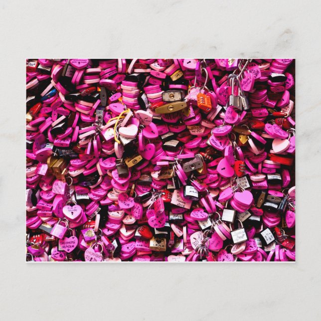 Carte Postale Verona : Verona : Verrouilles d'amour en forme de  (Devant)