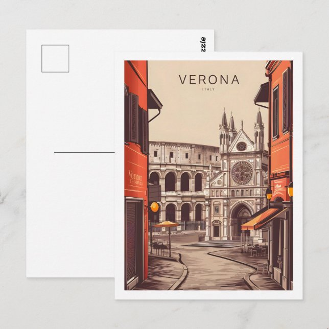 Carte Postale Vérone Italie Lieu de voyage célèbre (Devant / Derrière)