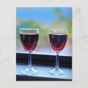 Carte Postale Verre à vin