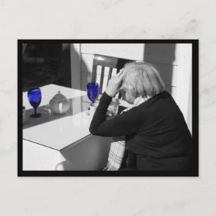 Carte Postale Verre bleu