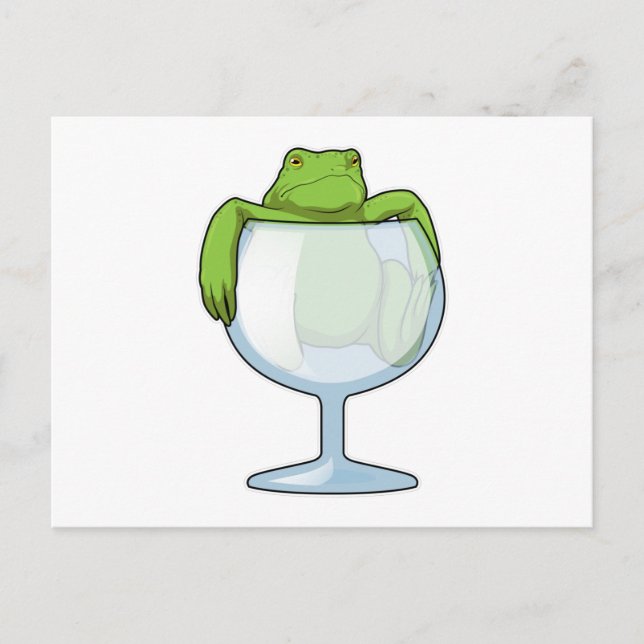 Carte Postale Verre de grenouille (Devant)