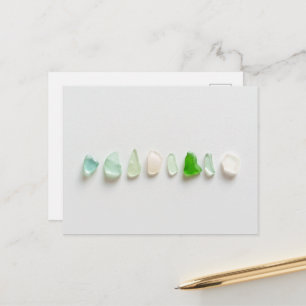 Carte Postale Verre de mer de différentes couleurs, esthétique m