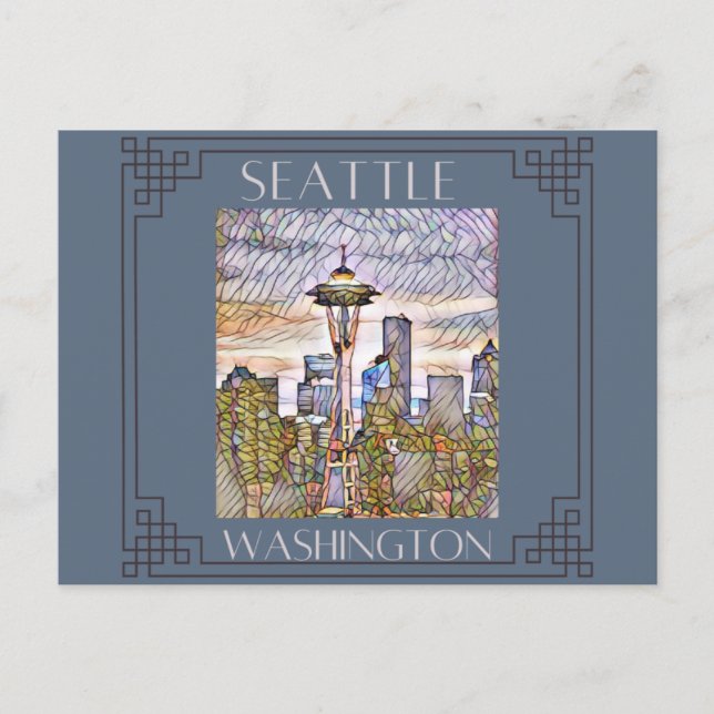 Carte Postale Verre de Seattle (Devant)