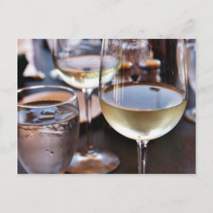 Carte Postale Verre De Vin Blanc