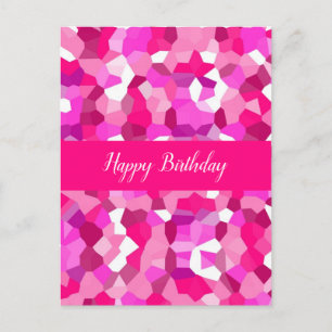 Carte Postale Verre rose