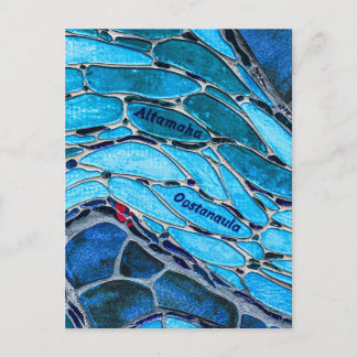 Carte Postale Verre teinté bleu Rivières Altamaha et Oostanaula