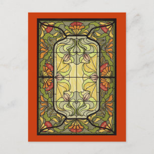 Carte Postale Verre tendu en mousse et orange