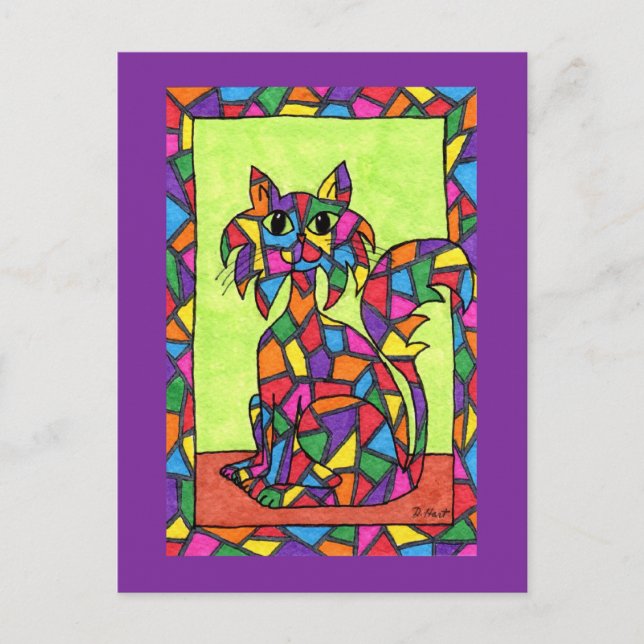 Carte Postale Verre tendu Kitty (Devant)
