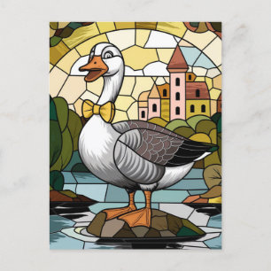 Carte Postale Verre Tiré Art, Verre Tiré Oie Silencieuse