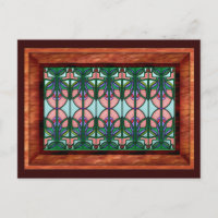 Verre verni Art Nouveau en bois