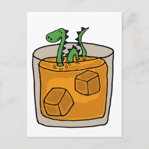 Carte Postale Verrouiller le monstre Ness en verre à whisky écos