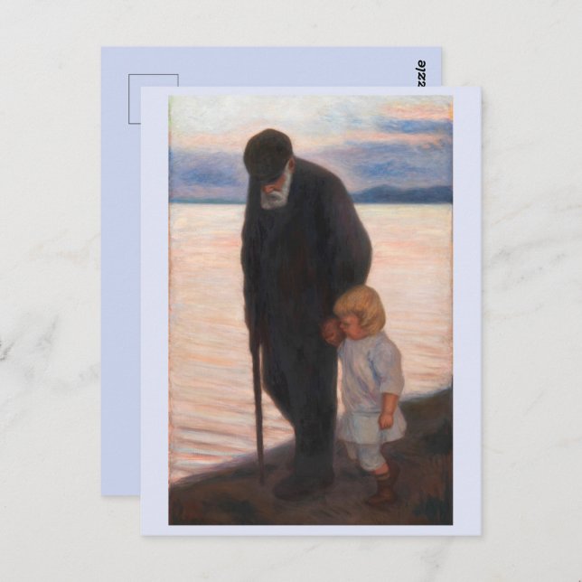 Carte Postale Vers le soir, Hugo Simberg (Devant / Derrière)