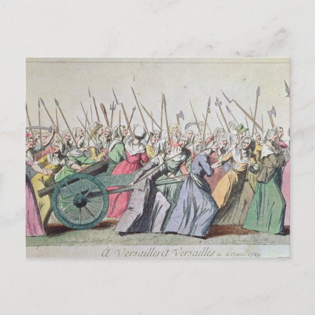 Carte Postale Versailles, Marche des femmes de Versailles (Devant)