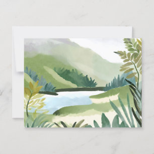 Carte Postale Versant Luxuriant Peinture de la nature à l'aqua