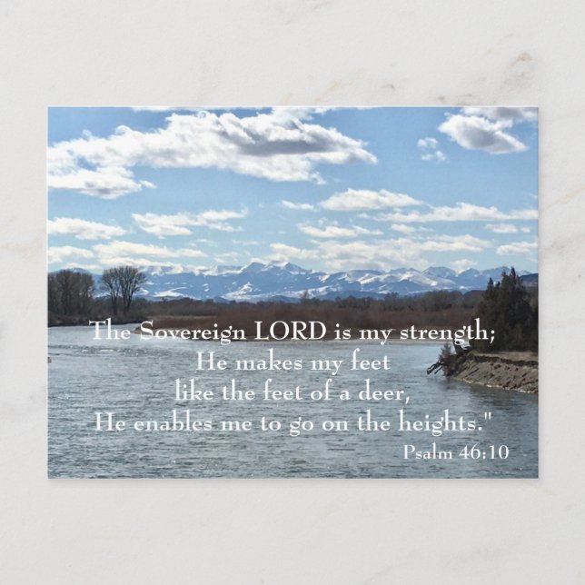Carte postale Verse Bible Psaume 46:10 (Devant)