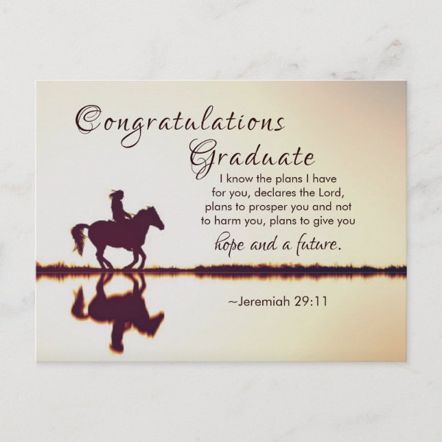 Carte Postale Verse de la Bible "Je connais les plans que j'ai"  (Devant)