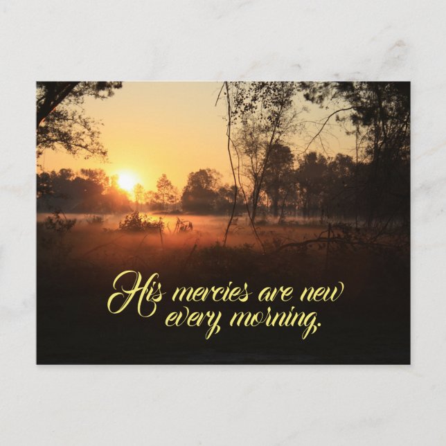 Carte Postale Verset biblique du lever du soleil (Devant)