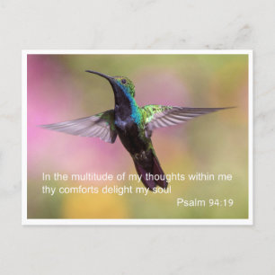 Carte Postale verset biblique - Psaume 94 verse 19