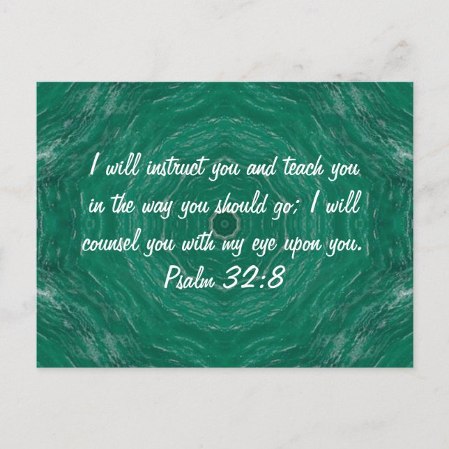 Carte Postale Versets bibliques Citation Inspirationnelle Psaume (Devant)