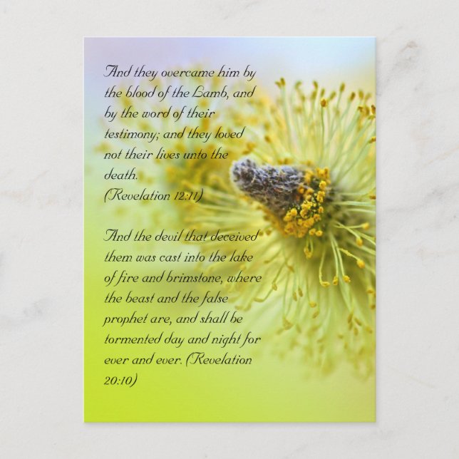 Carte Postale Versets bibliques, Printemps (Devant)