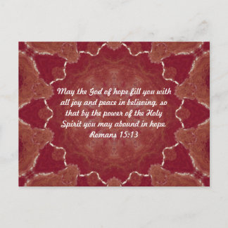 Carte Postale Versets de la Bible Citation Romains 15:13