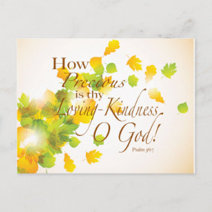 Carte Postale Versets de la Bible combien Precieux