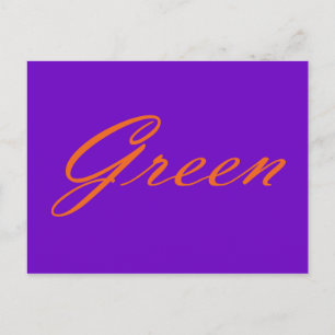 Carte Postale Vert