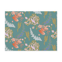 Carte Postale Vert Abstrait mignon joyeux coloré