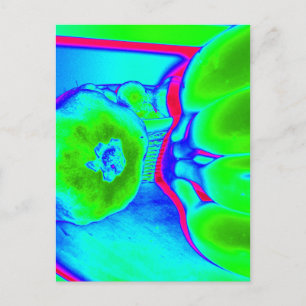 Carte Postale vert de fruits fluorés