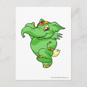 Carte Postale Vert éléphante