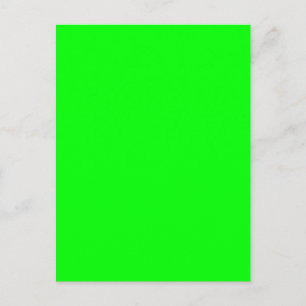 Carte Postale Vert Fluo Neon Couleur Personnaliser Ceci!