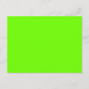 Carte Postale Vert néon fluorescent brillant