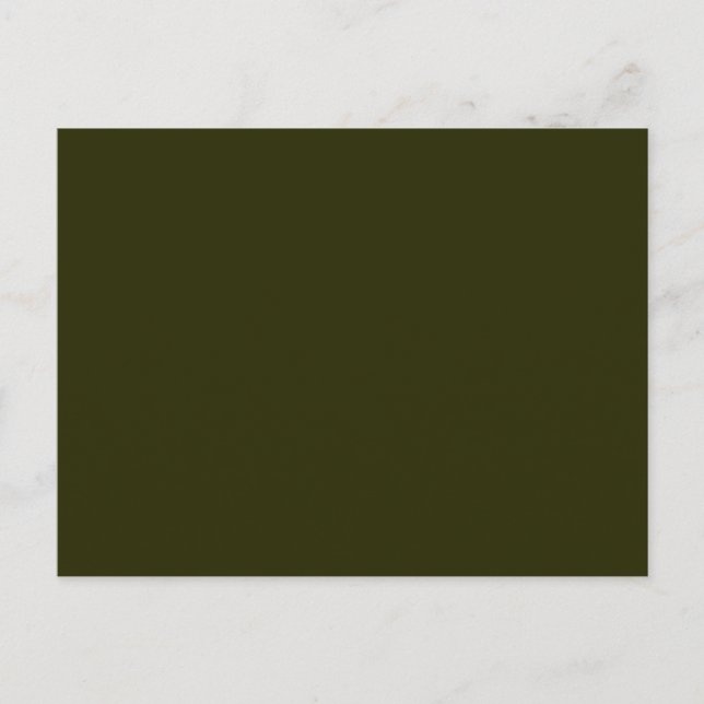 Carte Postale VERT OLIVE SOMBRE (couleur solide) ~ (Devant)